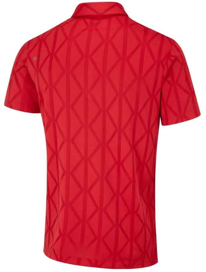 PING Lenny Jacquard Herren Poloshirt, rot