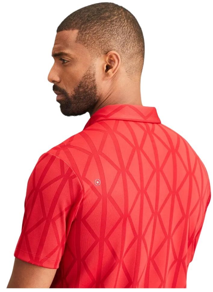 PING Lenny Jacquard Herren Poloshirt, rot