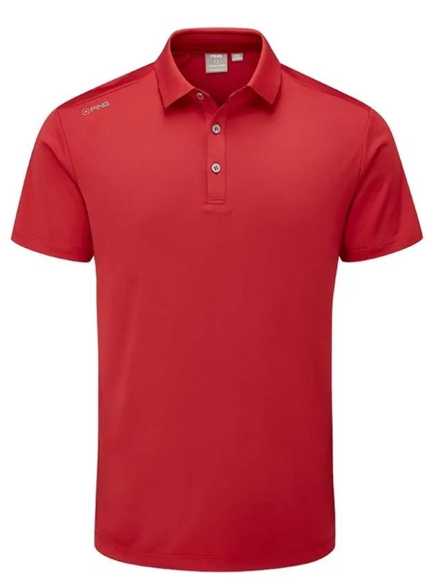 PING Lindum Herren Poloshirt, rot