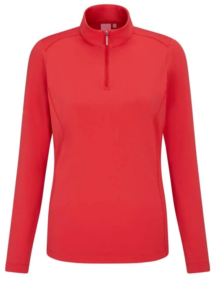 PING Aveline Half Zip Damen Poloshirt, cayenne