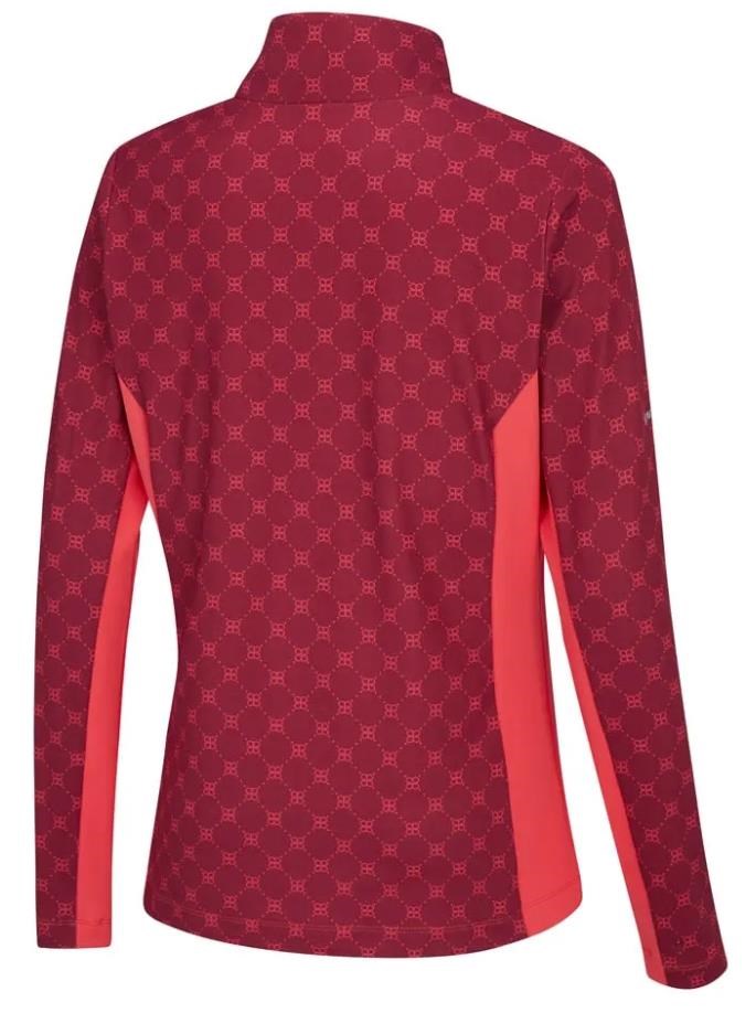 PING Lolette Printed Damen Poloshirt, tibetan red multi/cayenne