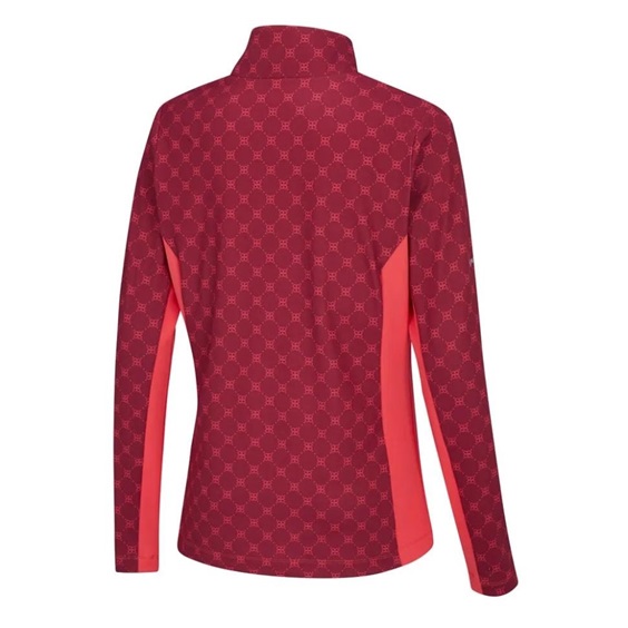 PING Lolette Printed Damen Poloshirt, tibetan red multi/cayenne