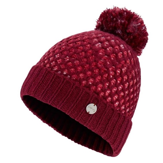 PING Oti Textured Knit Bobble Herren Wintermütze, tibetan red multi
