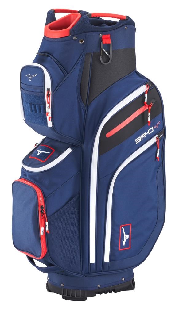 Mizuno BR-D4 Cartbag, dunkelblau/rot