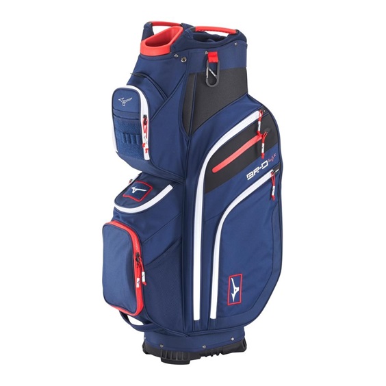Mizuno BR-D4 Cartbag, dunkelblau/rot