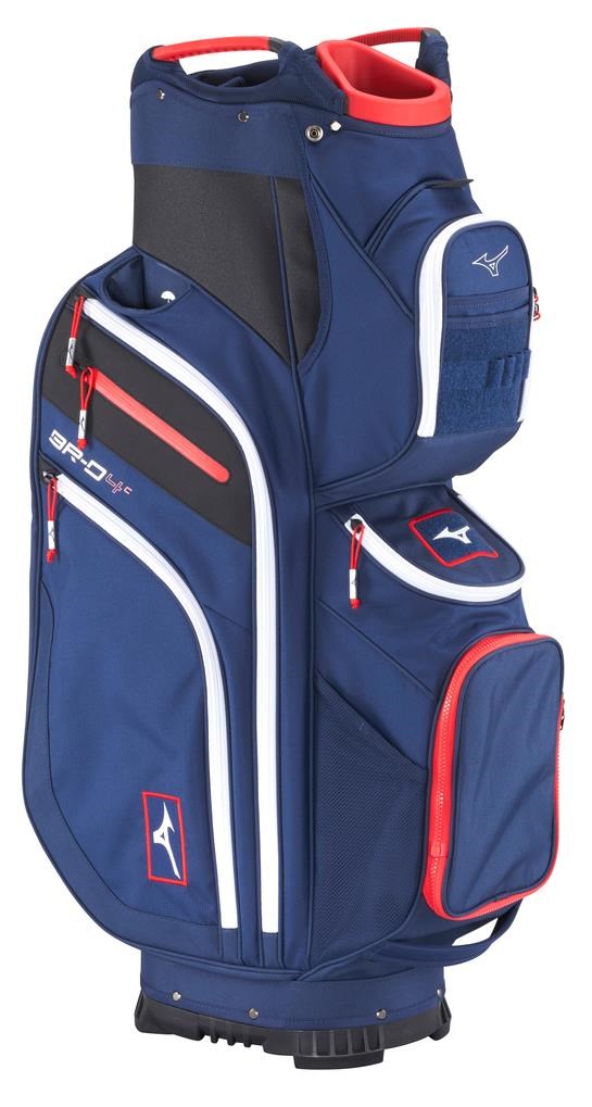 Mizuno BR-D4 Cartbag, dunkelblau/rot
