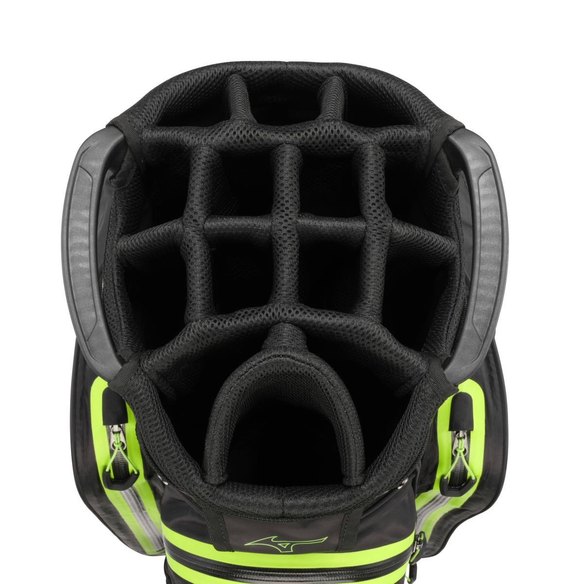 Mizuno BR-DRI Cartbag, schwarz/grün