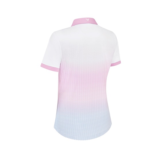 Callaway Linear Petals Damen Poloshirt, weiss