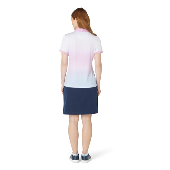 Callaway Linear Petals Damen Poloshirt, weiss