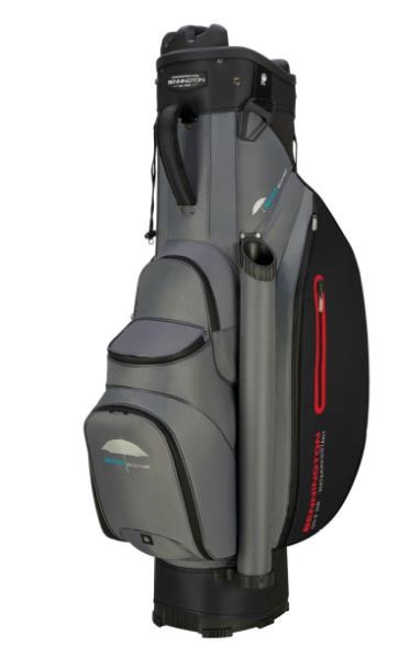 Bennington QO 9 Water Resistant cart bag, canon grey/black/red