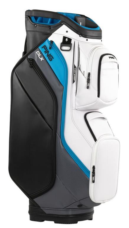 Ping DLX Cartbag, weiss/grau/blau