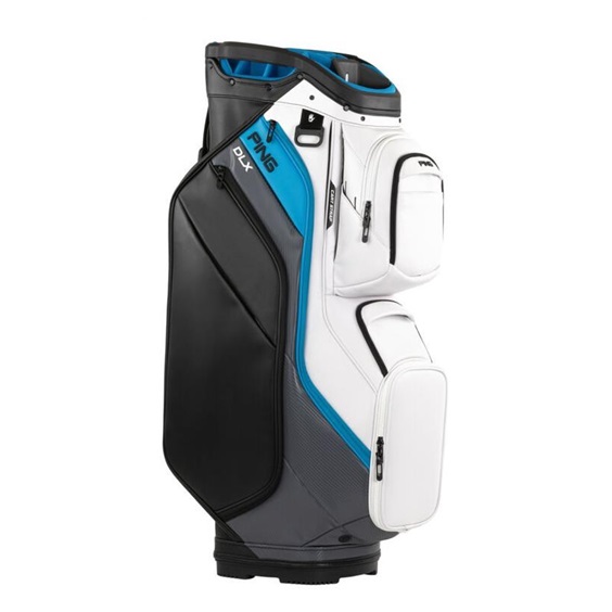 Ping DLX Cartbag, weiss/grau/blau