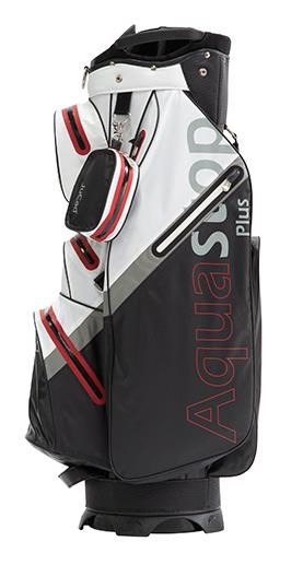 JuCad Aquastop Plus Cartbag, schwarz/weiss/rot