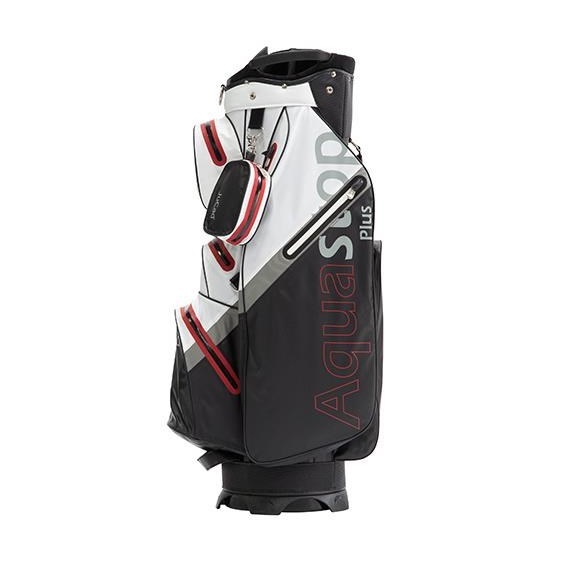 JuCad Aquastop Plus Cartbag, schwarz/weiss/rot