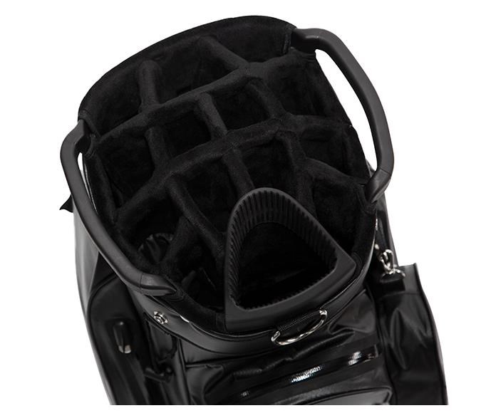 JuCad Aquastop Plus Cartbag, schwarz/weiss/rot