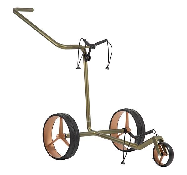 JuCad Carbon Verde Rosé Manuell Golftrolley + Tragetasche