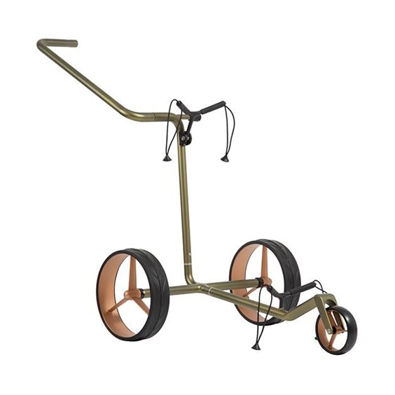 JuCad Carbon Verde Rosé Manuell Golftrolley + Tragetasche