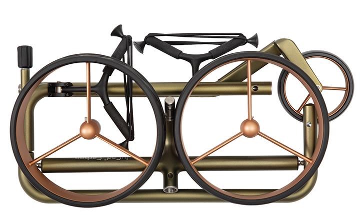 JuCad Carbon Verde Rosé Manuell Golftrolley + Tragetasche