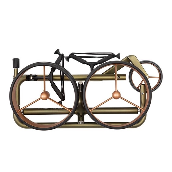 JuCad Carbon Verde Rosé Manuell Golftrolley + Tragetasche