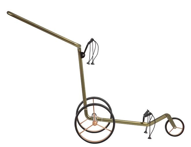 JuCad Carbon Verde Rosé Manuell Golftrolley + Tragetasche