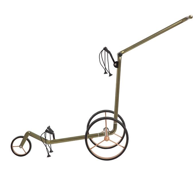 JuCad Carbon Verde Rosé Manuell Golftrolley + Tragetasche