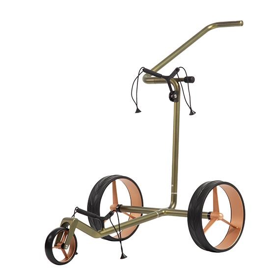 JuCad Carbon Verde Rosé Manuell Golftrolley + Tragetasche