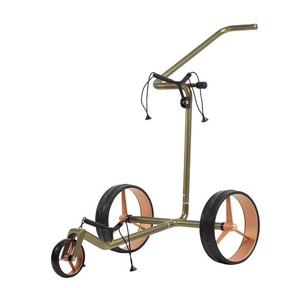 JuCad Carbon Verde Rosé Manuell Golftrolley + Tragetasche