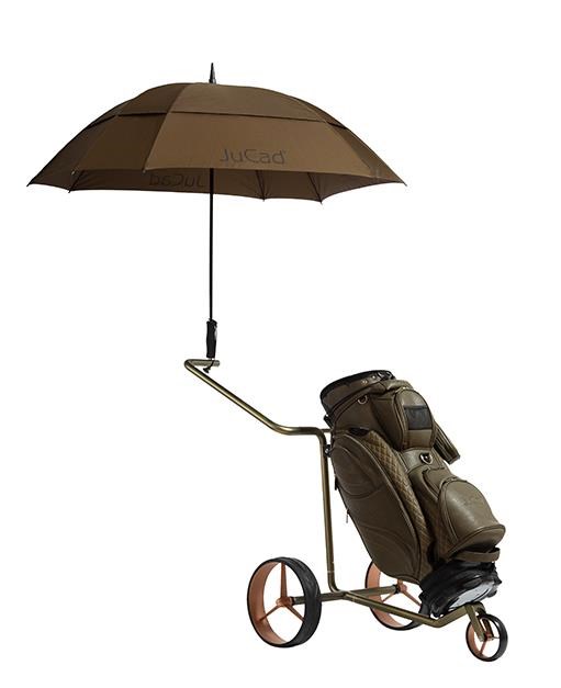 JuCad Carbon Verde Rosé Manuell Golftrolley + Tragetasche