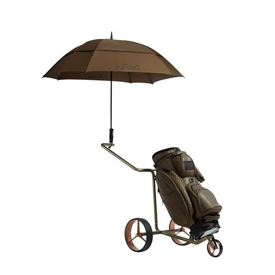 JuCad Carbon Verde Rosé Manuell Golftrolley + Tragetasche