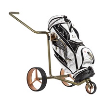 JuCad Carbon Verde Rosé Manuell Golftrolley + Tragetasche