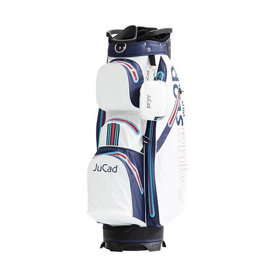 JuCad Aquastop Plus Cartbag, weiss/blau/rot (racing design)