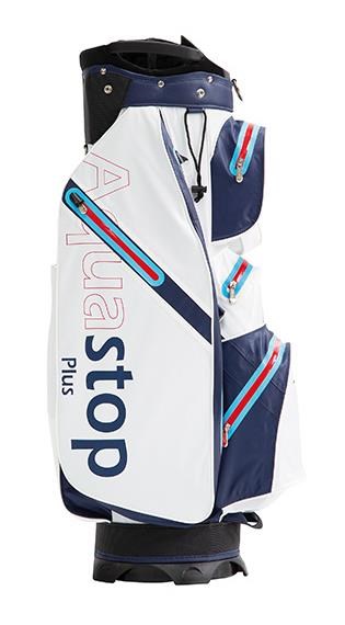 JuCad Aquastop Plus Cartbag, weiss/blau/rot (racing design)