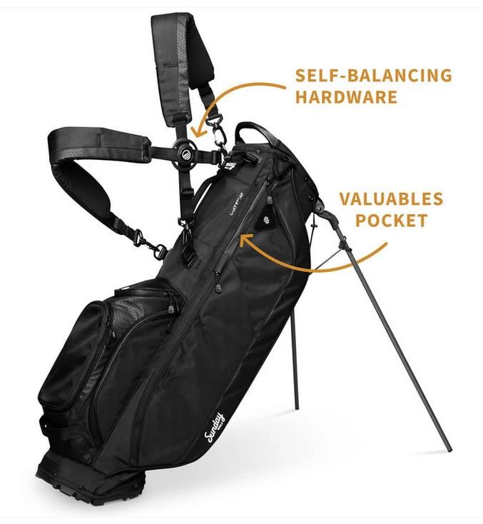 Sunday Golf Ryder S-Class Standbag, schwarz