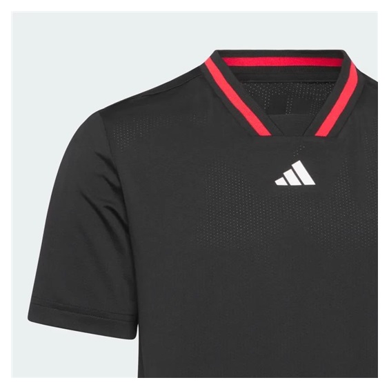 Adidas Sport Collar Boys Jungen Polo, schwarz