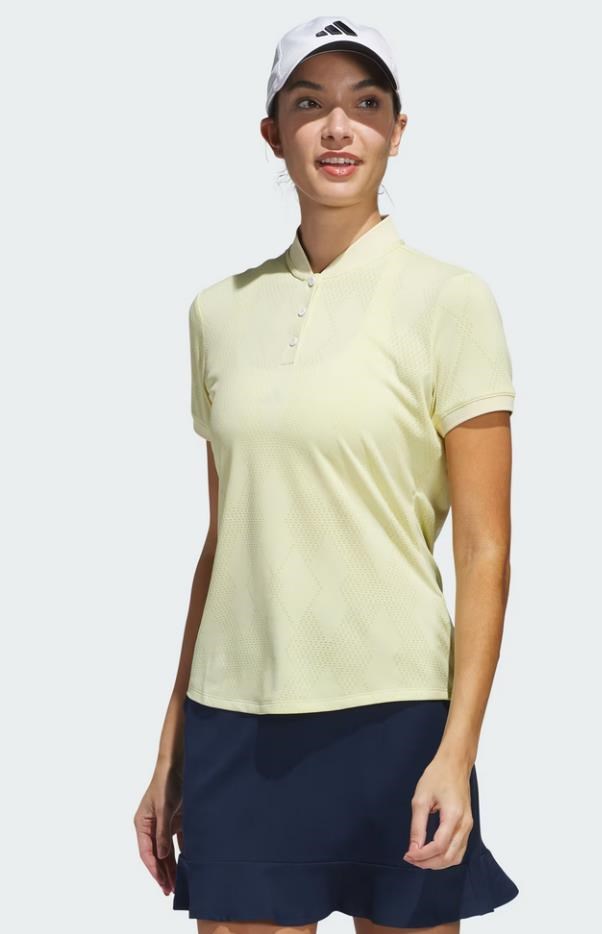 Adidas Ultimate365 Diamond Jacquard Damen Poloshirt, powder yellow