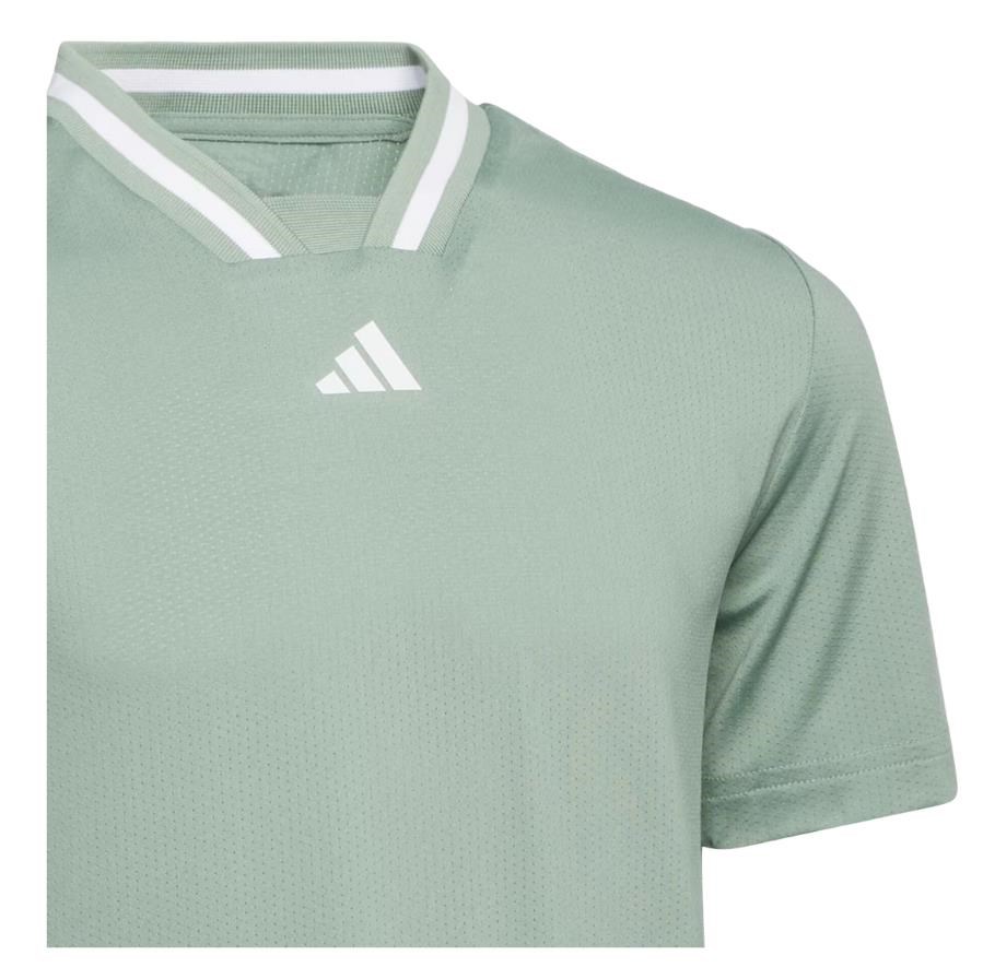 Adidas Collar Junior Poloshirt, silver green