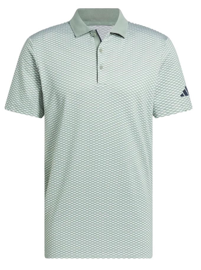 Adidas Beyond Textured Herren Poloshirt, silver green