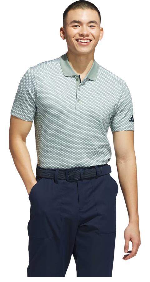 Adidas Beyond Textured Herren Poloshirt, silver green