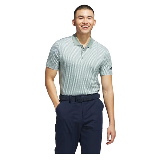 Adidas Beyond Textured Herren Poloshirt, silver green