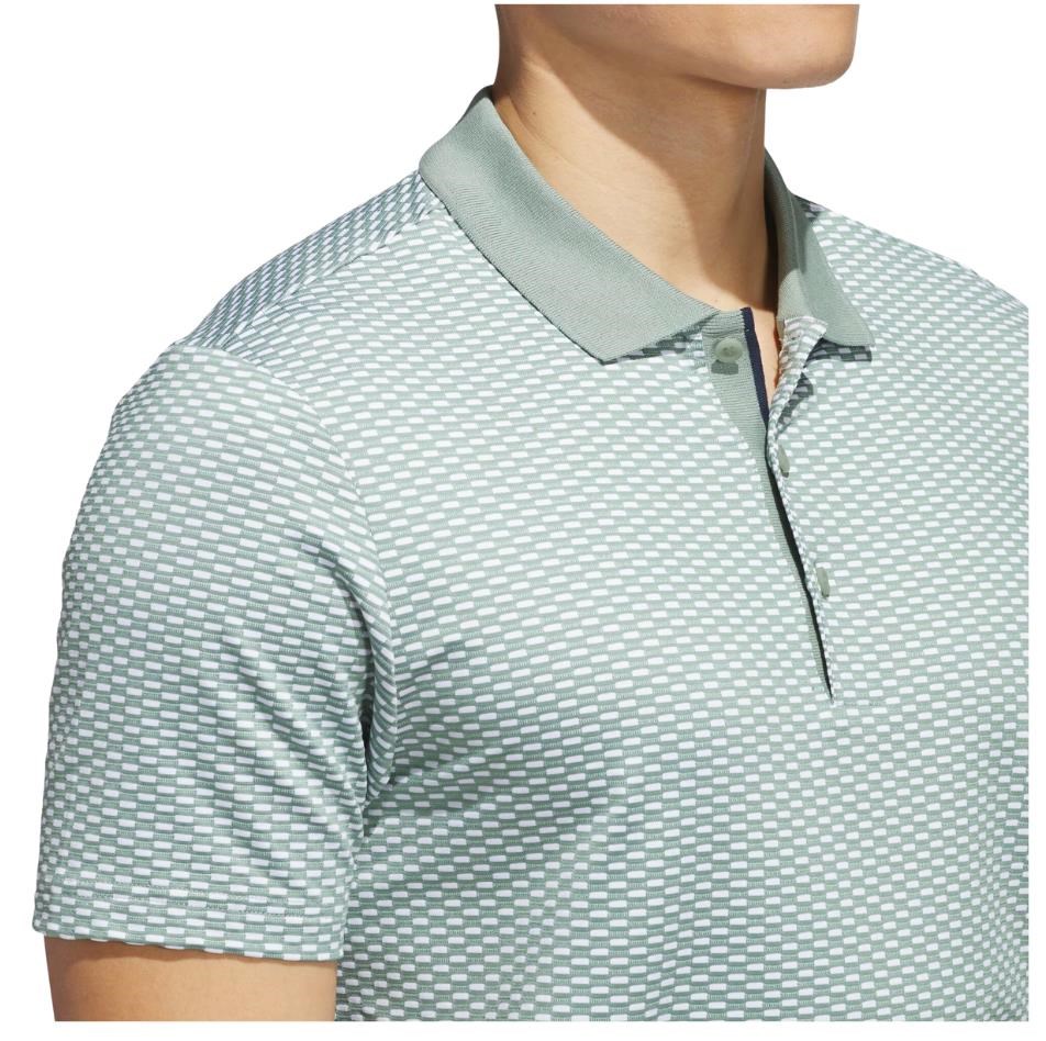 Adidas Beyond Textured Herren Poloshirt, silver green