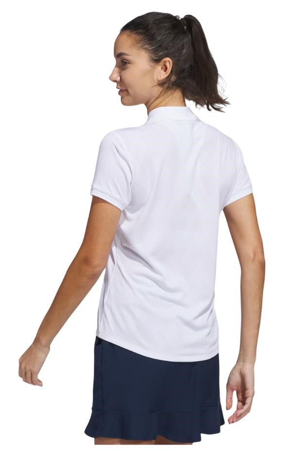 Adidas Ultimate365 Diamond Jacquard Damen Poloshirt, weiss