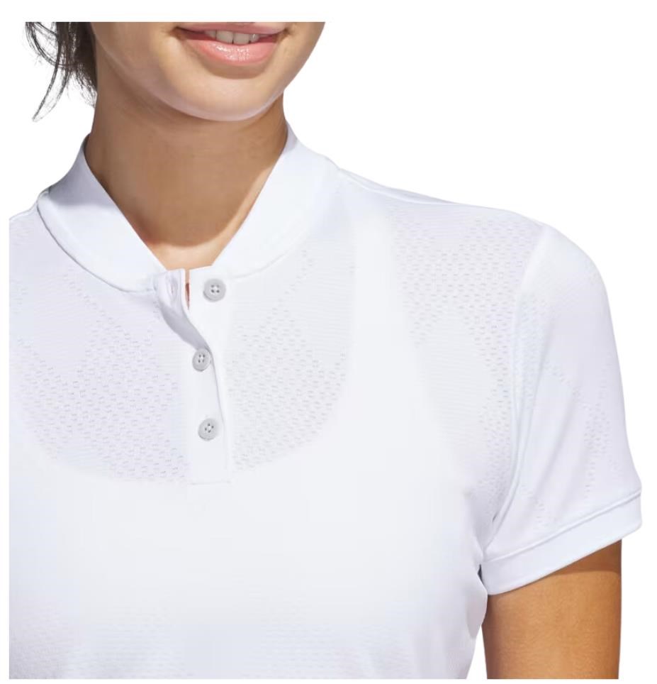 Adidas Ultimate365 Diamond Jacquard Damen Poloshirt, weiss