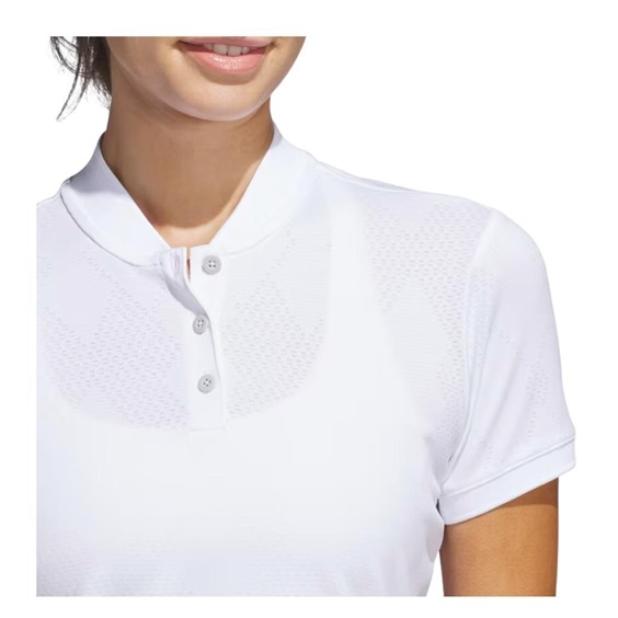 Adidas Ultimate365 Diamond Jacquard Damen Poloshirt, weiss