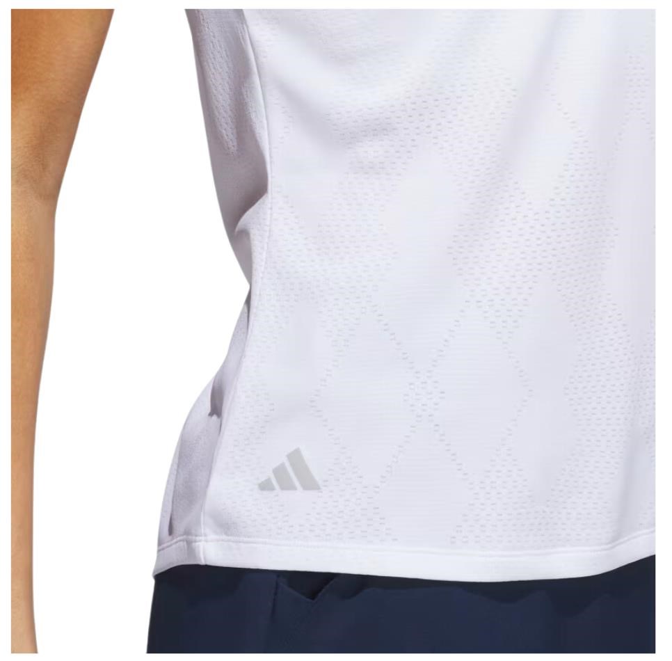 Adidas Ultimate365 Diamond Jacquard Damen Poloshirt, weiss