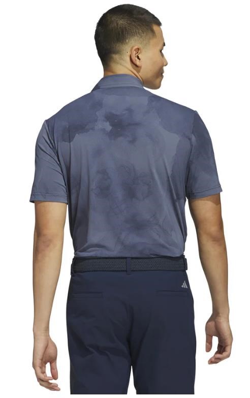 Adidas Tour Printed Mesh Herren Poloshirt, collegiate navy/preloved ink