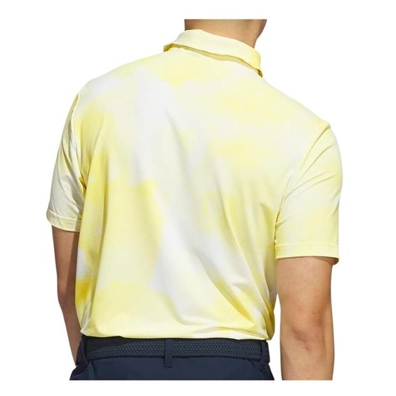 Adidas Ultimate365 Tour Printed Herren Poloshirt, white/powder yellow