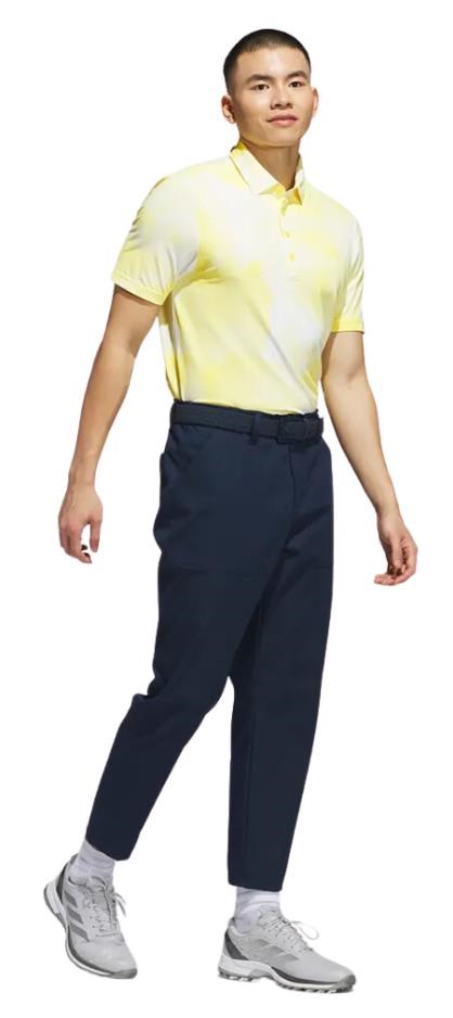 Adidas Ultimate365 Tour Printed Herren Poloshirt, white/powder yellow