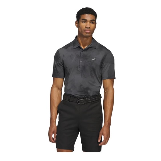 Adidas Ultimate365 Tour Printed Cool Feeling Herren Poloshirt, black/grey six
