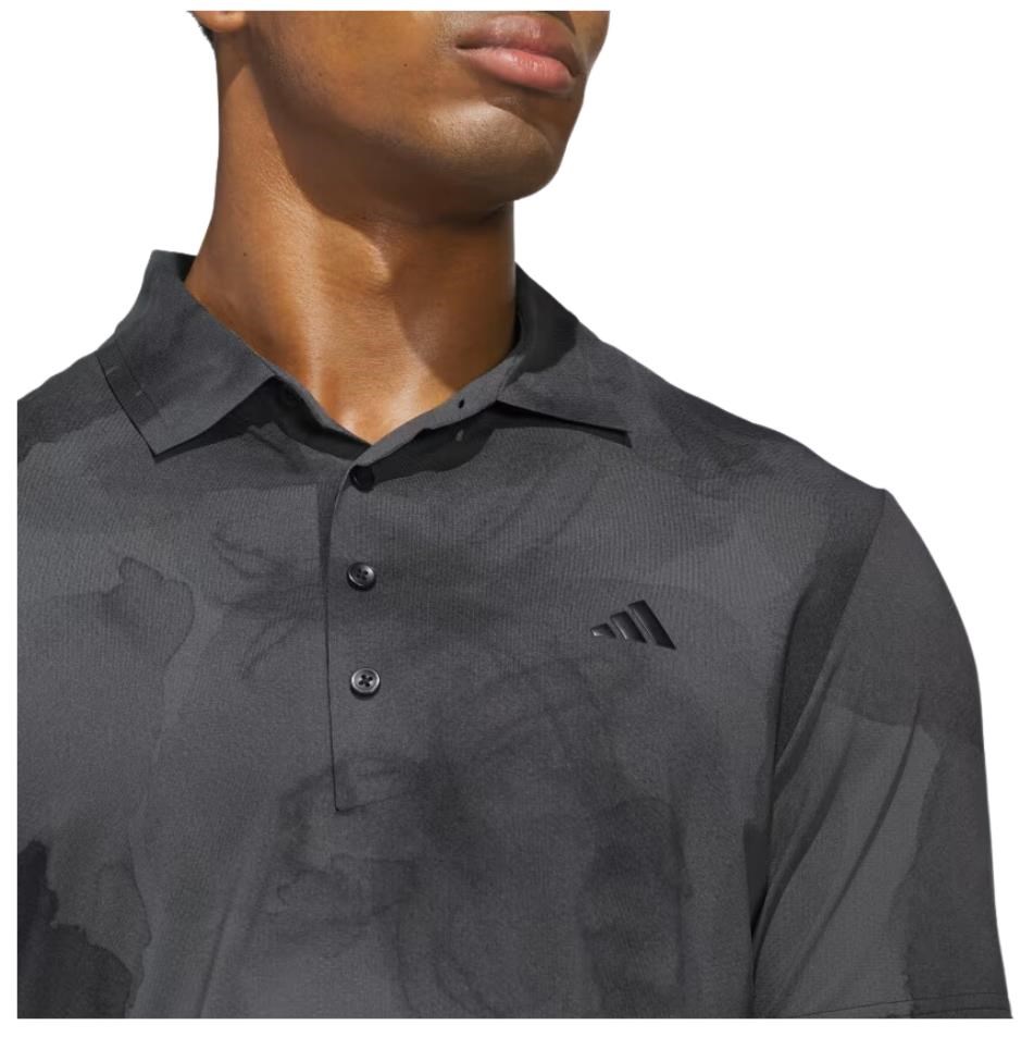 Adidas Ultimate365 Tour Printed Cool Feeling Herren Poloshirt, black/grey six