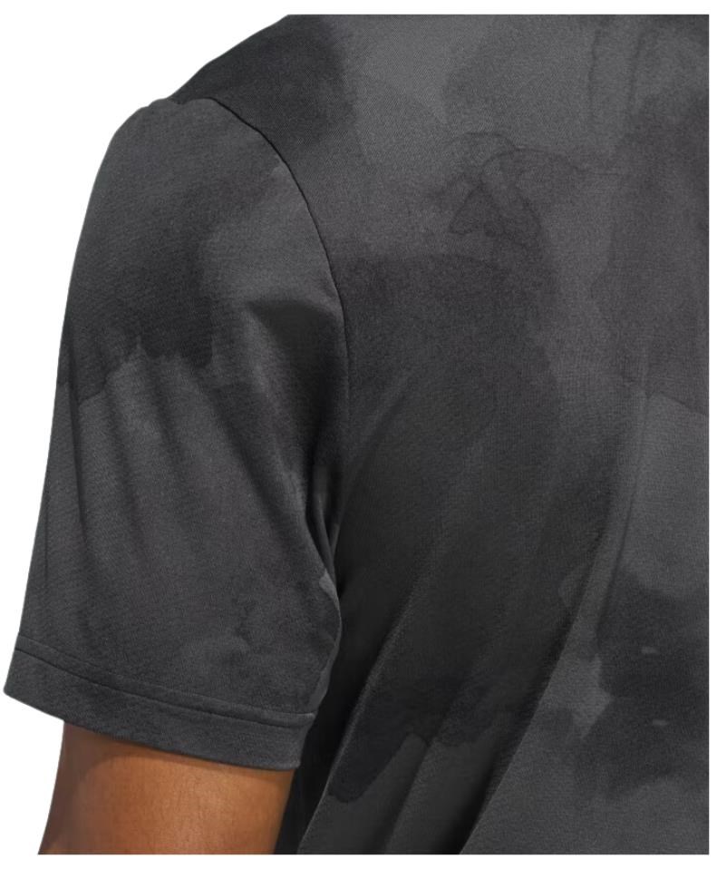 Adidas Ultimate365 Tour Printed Cool Feeling Herren Poloshirt, black/grey six